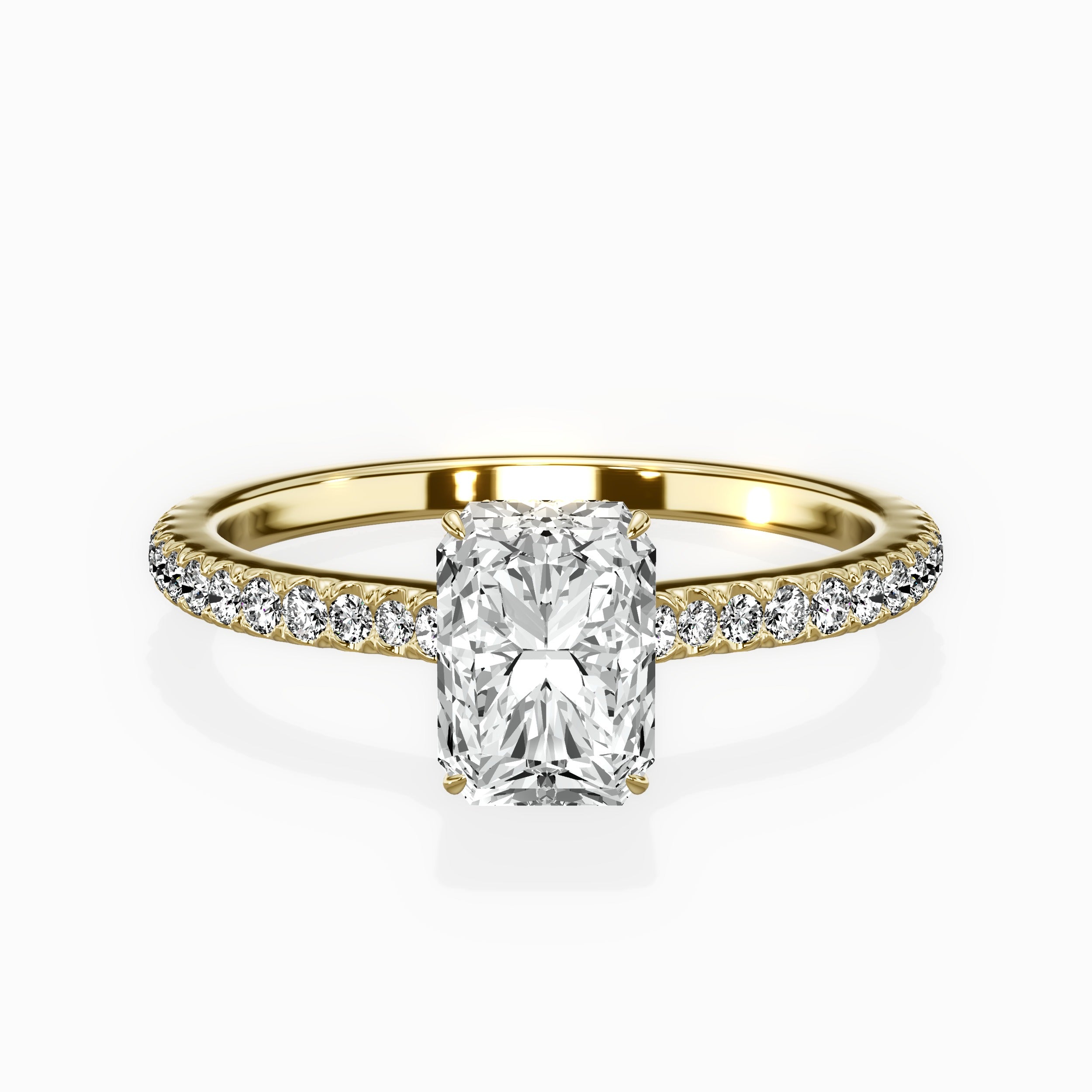Pave Hidden Halo Engagement Ring