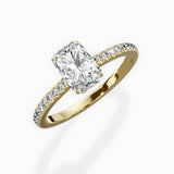 Pave Hidden Halo Engagement Ring