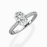 Pave Hidden Halo Engagement Ring