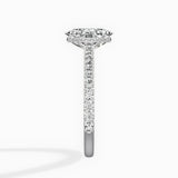 Pave Hidden Halo Engagement Ring