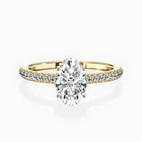 Pave Hidden Halo Engagement Ring