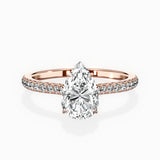 Pave Hidden Halo Engagement Ring
