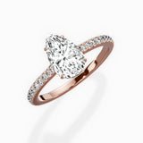 Pave Hidden Halo Engagement Ring