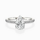Pave Hidden Halo Engagement Ring