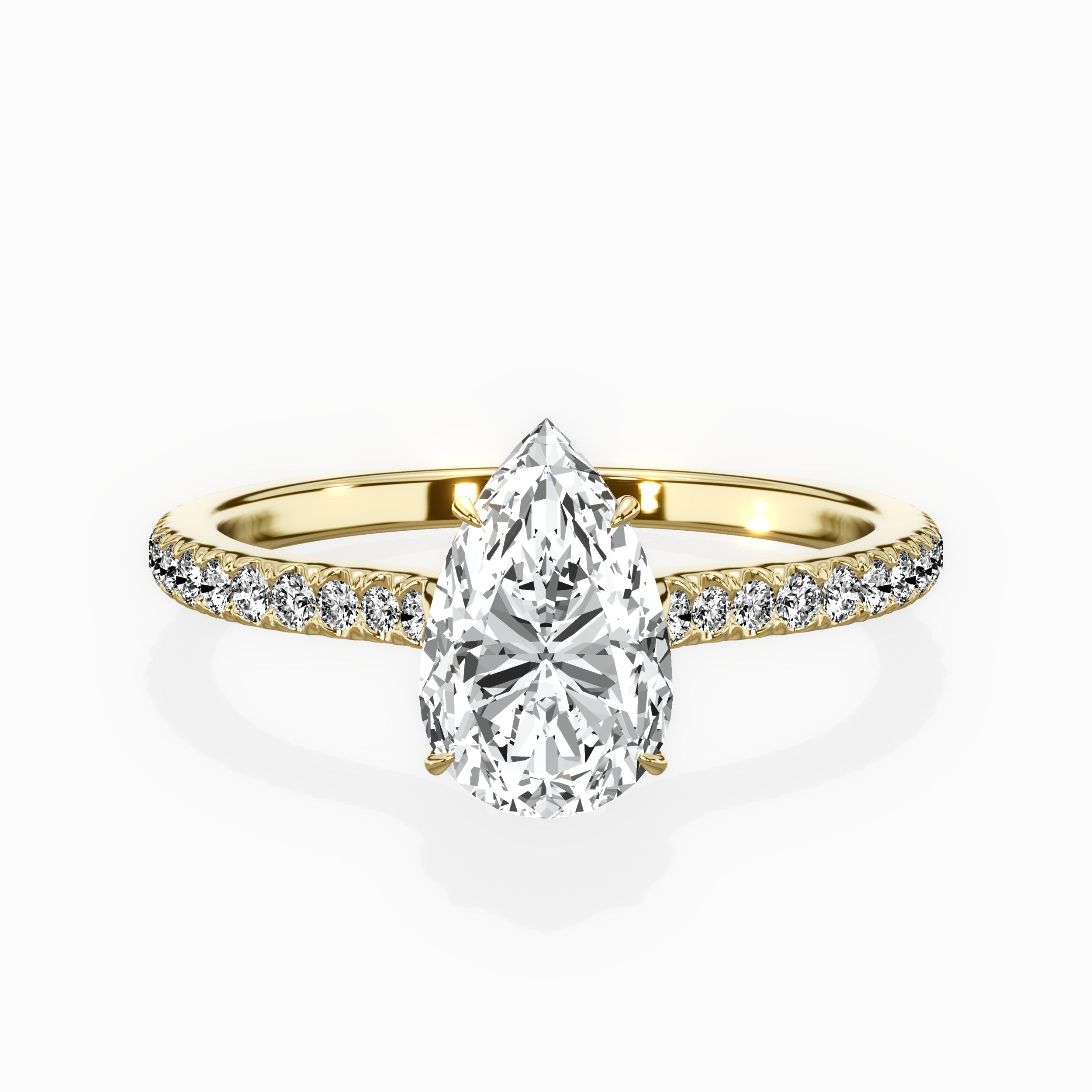 Pave Hidden Halo Engagement Ring