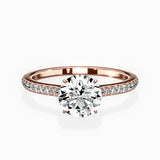 Pave Hidden Halo Engagement Ring