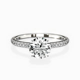 Pave Hidden Halo Engagement Ring