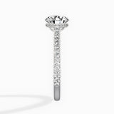 Pave Hidden Halo Engagement Ring