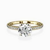 Pave Hidden Halo Engagement Ring