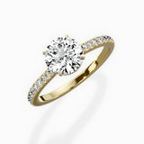 Pave Hidden Halo Engagement Ring