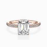 Pave Hidden Halo Engagement Ring
