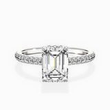 Pave Hidden Halo Engagement Ring