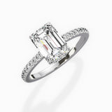 Pave Hidden Halo Engagement Ring