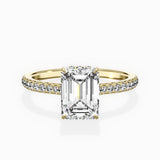Pave Hidden Halo Engagement Ring