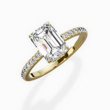 Pave Hidden Halo Engagement Ring