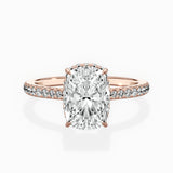 Pave Hidden Halo Engagement Ring