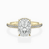 Pave Hidden Halo Engagement Ring