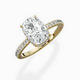 Pave Hidden Halo Engagement Ring