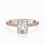 Pave Hidden Halo Engagement Ring