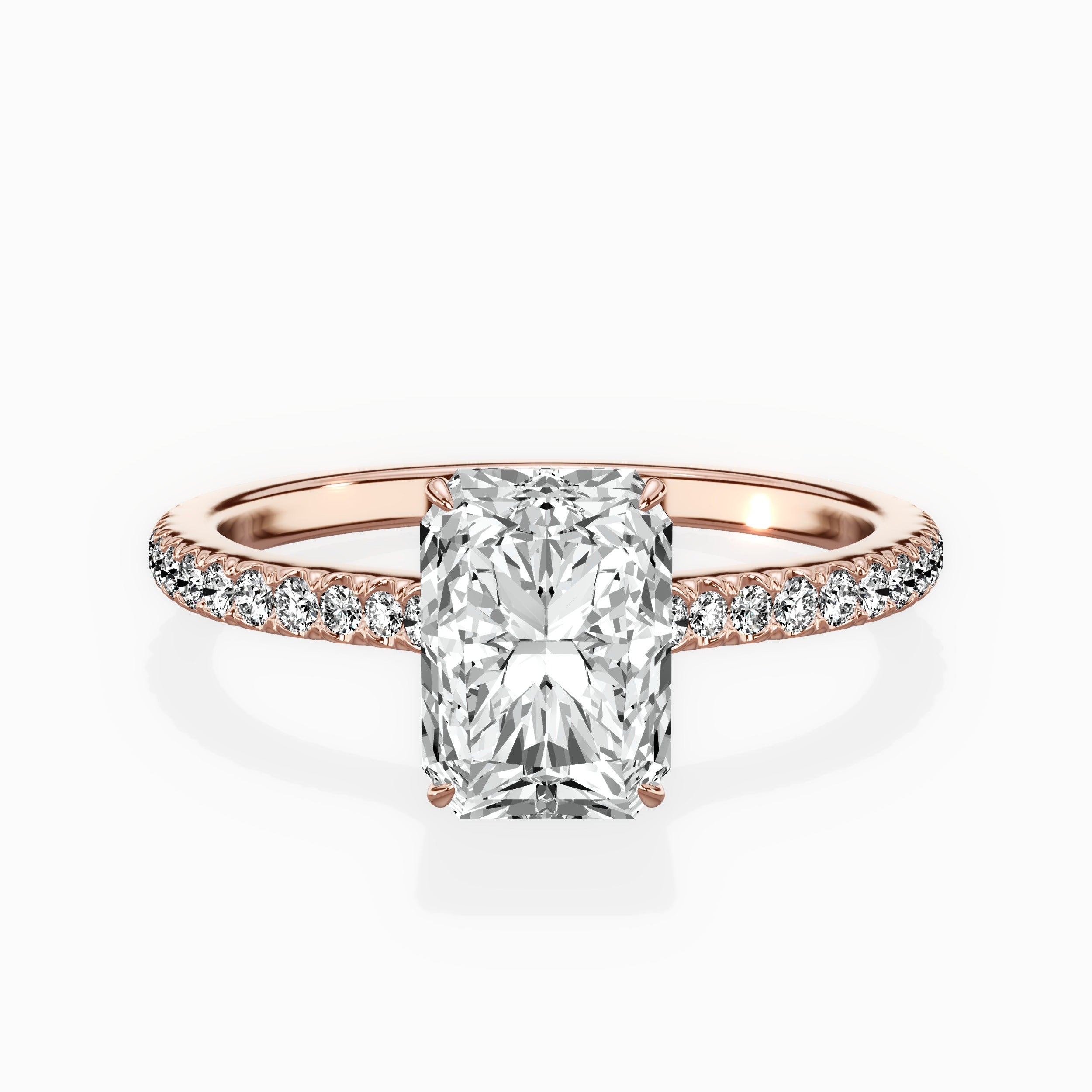 Pave Hidden Halo Engagement Ring