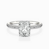 Pave Hidden Halo Engagement Ring