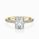 Pave Hidden Halo Engagement Ring