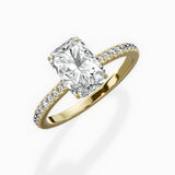 Pave Hidden Halo Engagement Ring