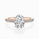 Pave Hidden Halo Engagement Ring