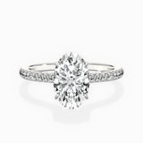 Pave Hidden Halo Engagement Ring