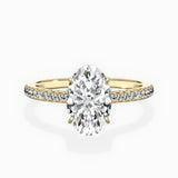 Pave Hidden Halo Engagement Ring