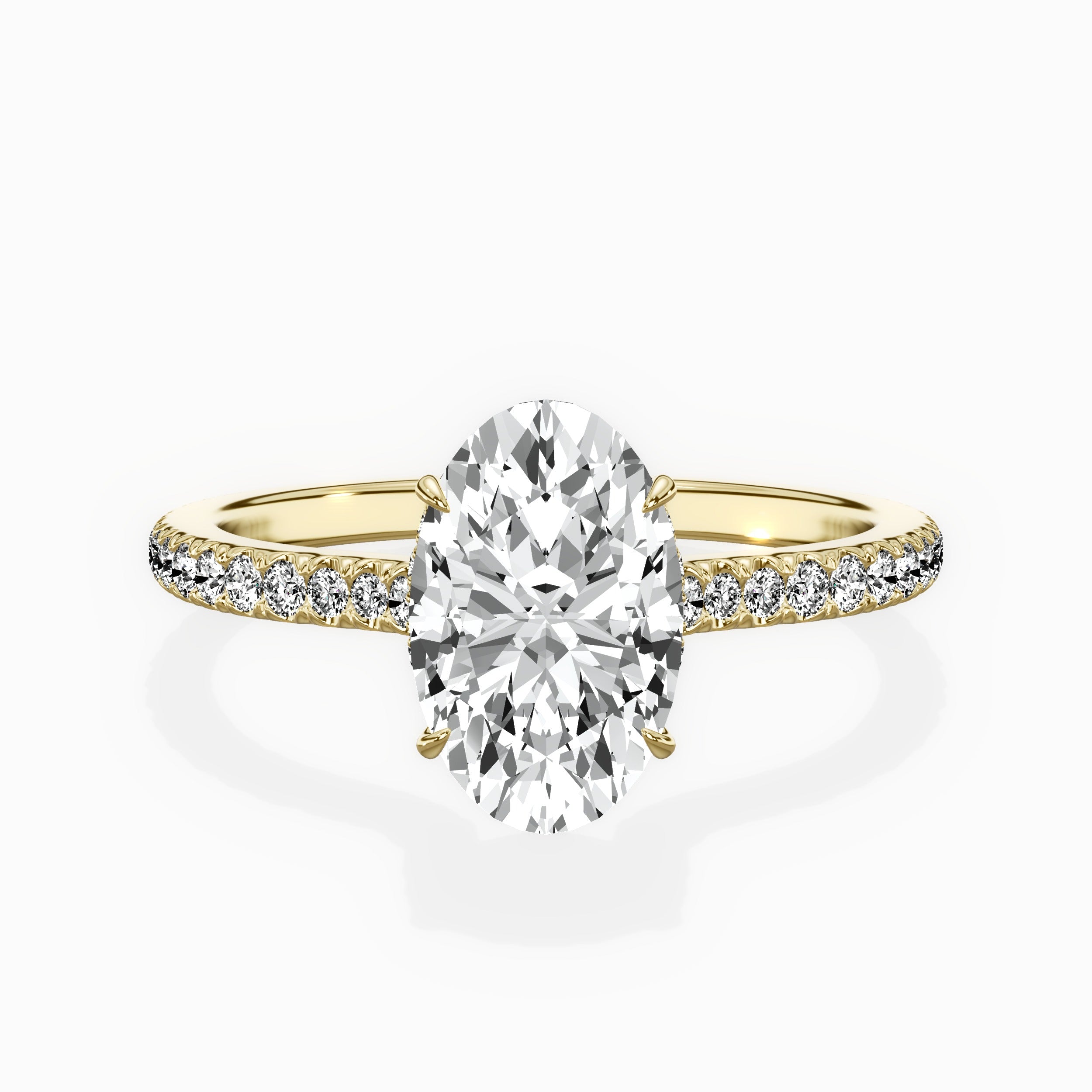 Pave Hidden Halo Engagement Ring