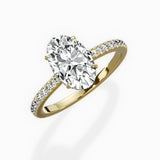Pave Hidden Halo Engagement Ring
