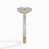 Pave Hidden Halo Engagement Ring