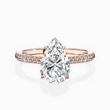 Pave Hidden Halo Engagement Ring
