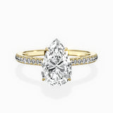 Pave Hidden Halo Engagement Ring