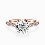 Pave Hidden Halo Engagement Ring
