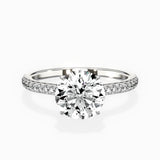 Pave Hidden Halo Engagement Ring