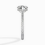 Pave Hidden Halo Engagement Ring