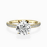 Pave Hidden Halo Engagement Ring