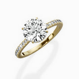 Pave Hidden Halo Engagement Ring