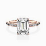 Pave Hidden Halo Engagement Ring