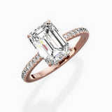 Pave Hidden Halo Engagement Ring