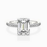 Pave Hidden Halo Engagement Ring