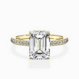 Pave Hidden Halo Engagement Ring