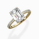 Pave Hidden Halo Engagement Ring