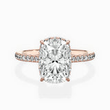 Pave Hidden Halo Engagement Ring
