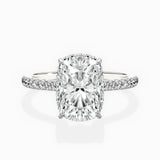 Pave Hidden Halo Engagement Ring