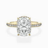 Pave Hidden Halo Engagement Ring