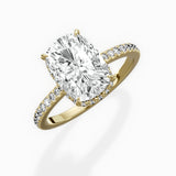 Pave Hidden Halo Engagement Ring