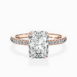 Pave Hidden Halo Engagement Ring